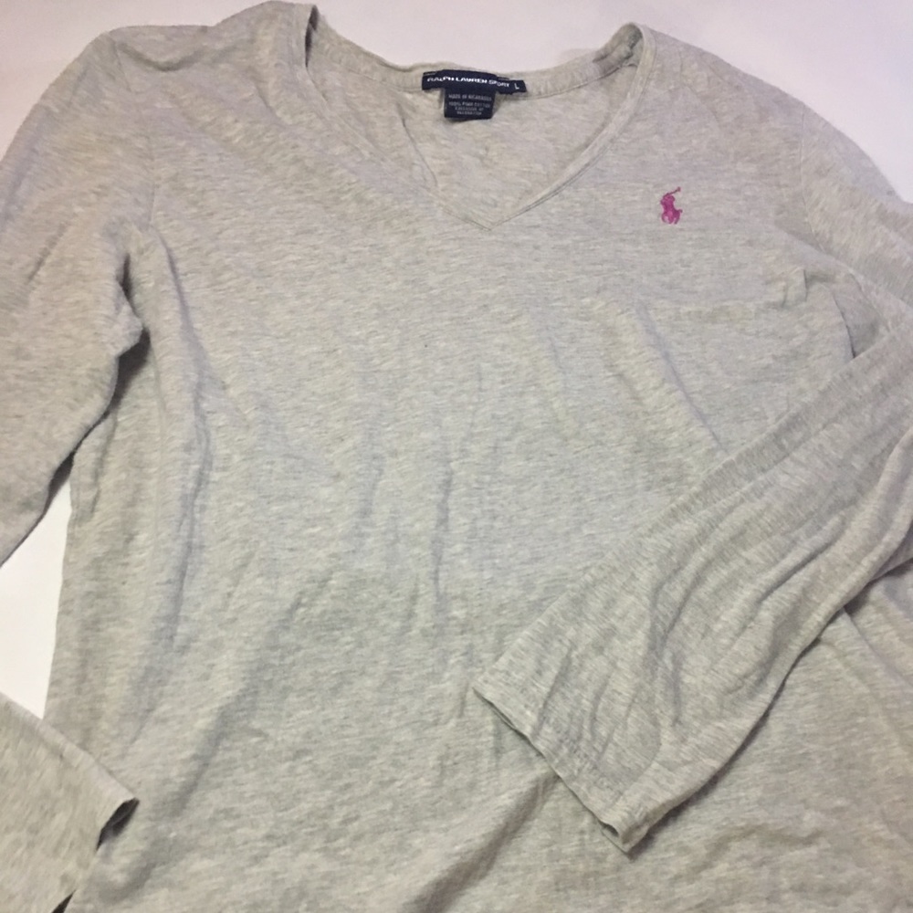 Ralph Lauren Sport Gray Long Sleeve Tee